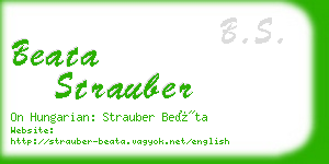 beata strauber business card